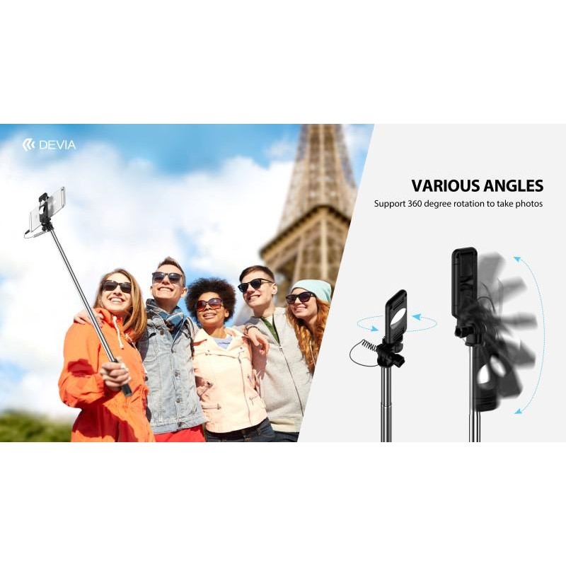 SelfieStick 360 con filo e Jack 3.5mm per iOS & Android Nero