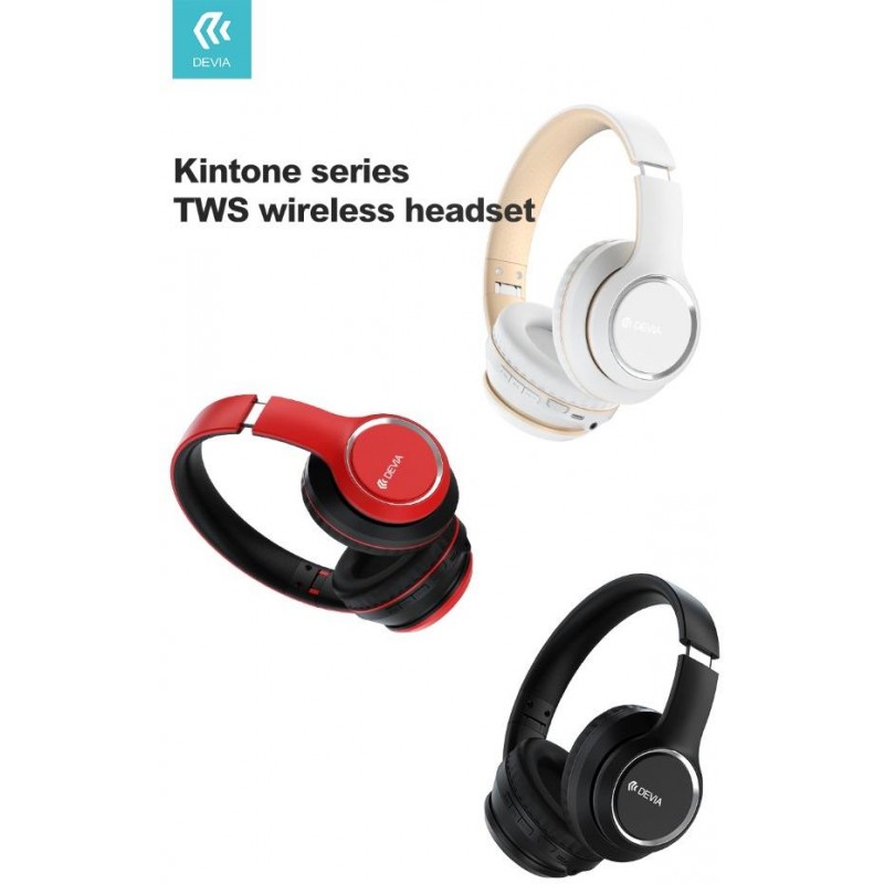 Cuffie Bluetooth 5.0 EM039 TWS Kintone Hi-Fi Rosse