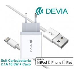 Suit Carica Batteria 2,1A e Cavo lightning iOS Apple MFI